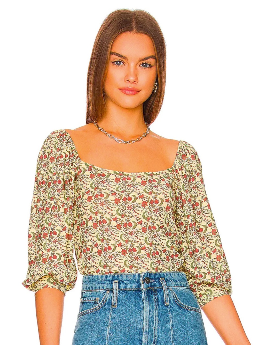 Nation LTD Dallyce Romantic Tee in the Vintage Fleur print Small